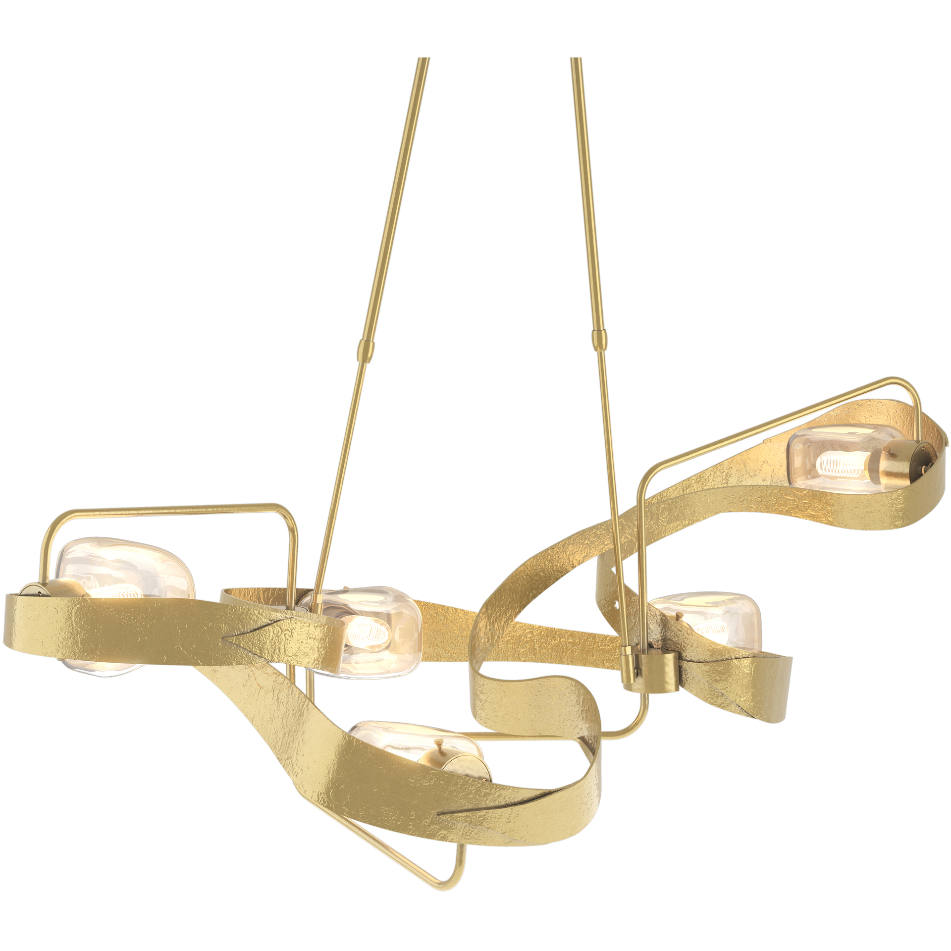 Graffiti 5 Light 50.1 inch Modern Brass Pendant Ceiling Light, Long