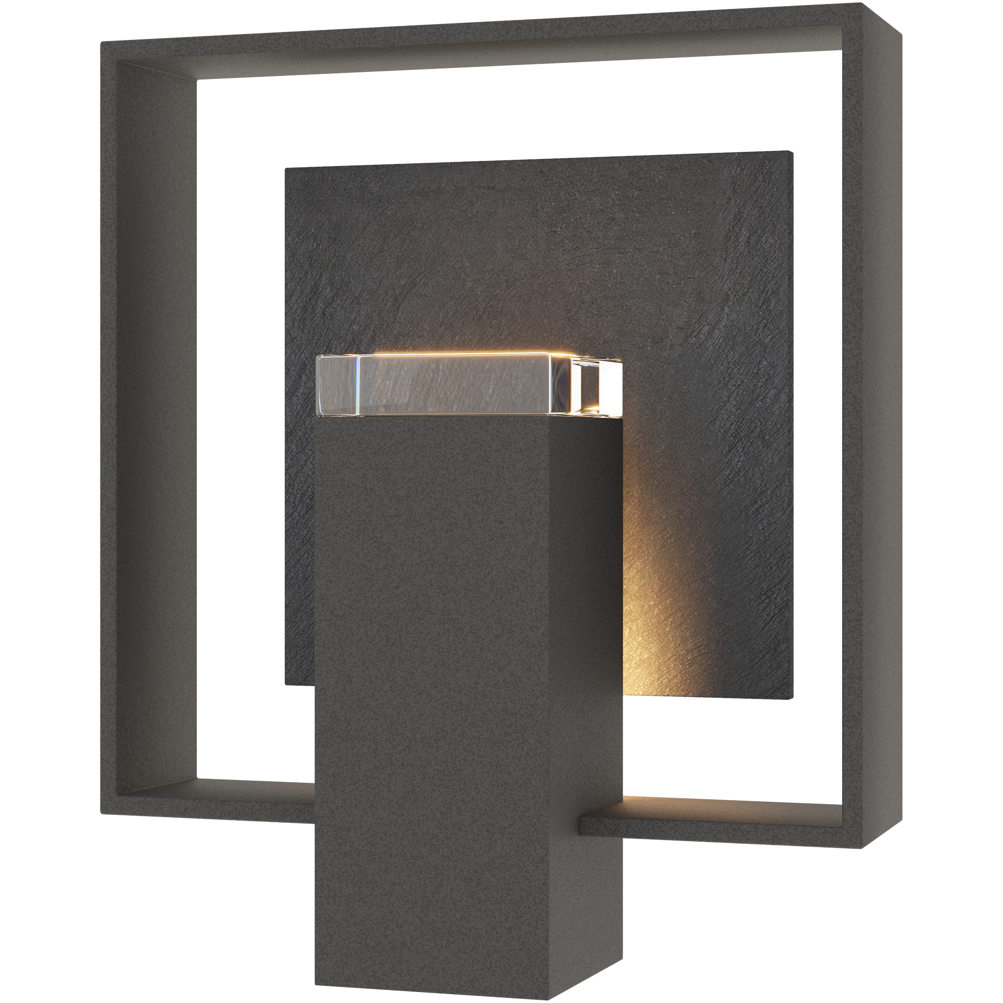 Shadow Box 1 Light 11.7 inch Natural Iron Outdoor Sconce, Medium