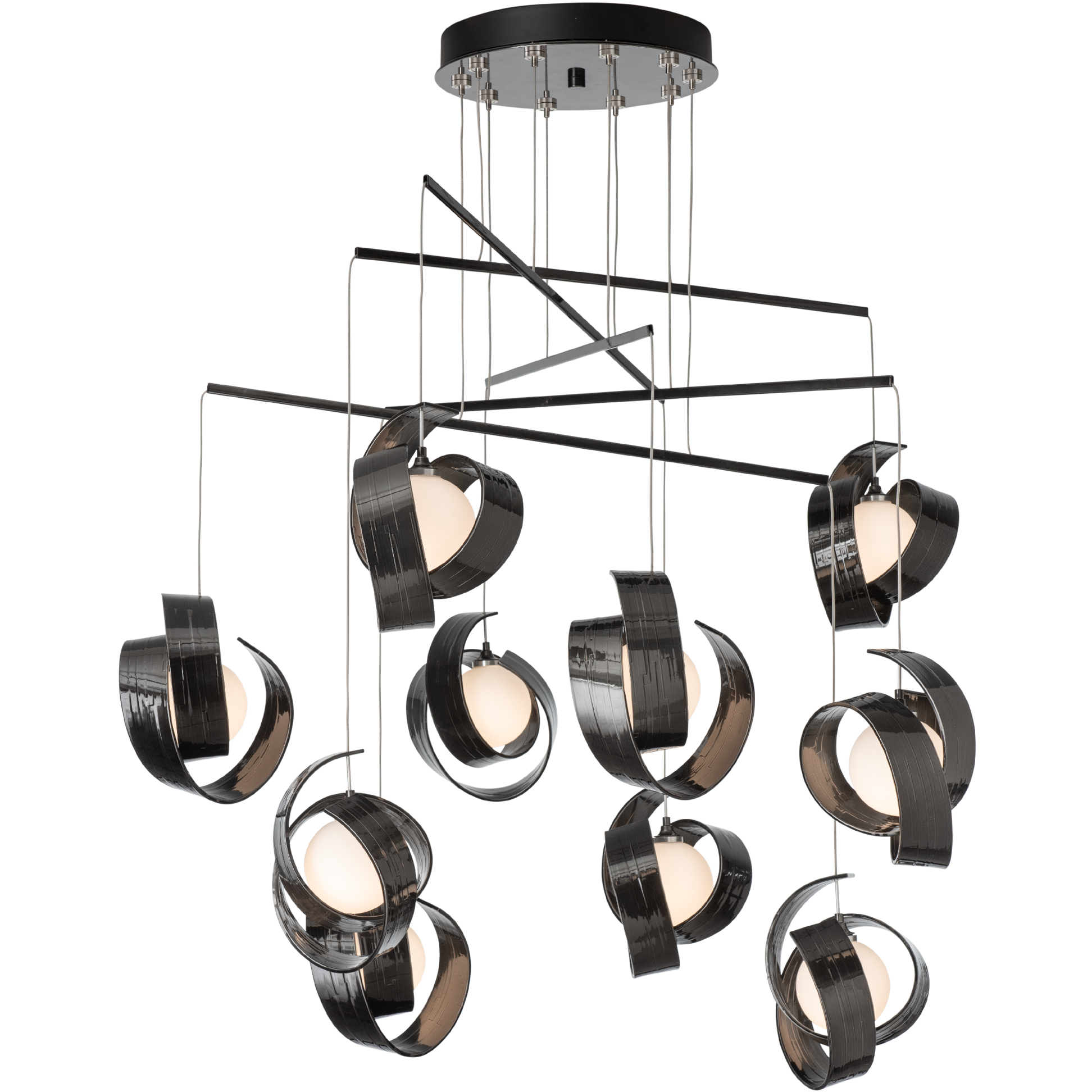 Riza 10 Light 41 inch Natural Iron Mobile Pendant Ceiling Light, Standard