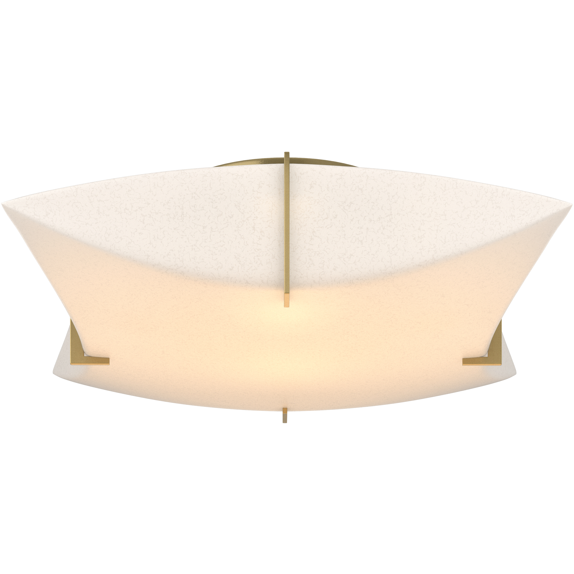 Bento 2 Light 17.8 inch Modern Brass Semi-Flush Ceiling Light