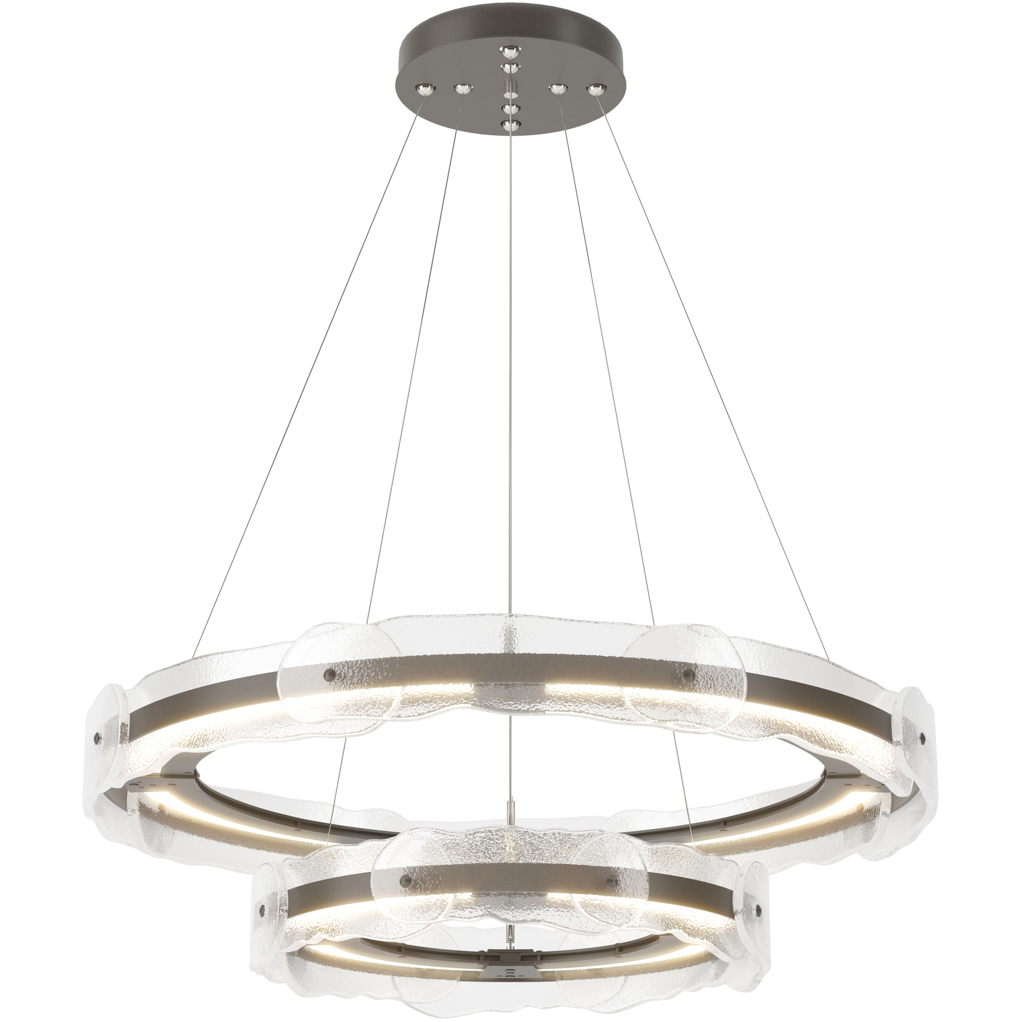 Solstice LED 36.6 inch Dark Smoke Pendant Ceiling Light, Tiered - Open Box