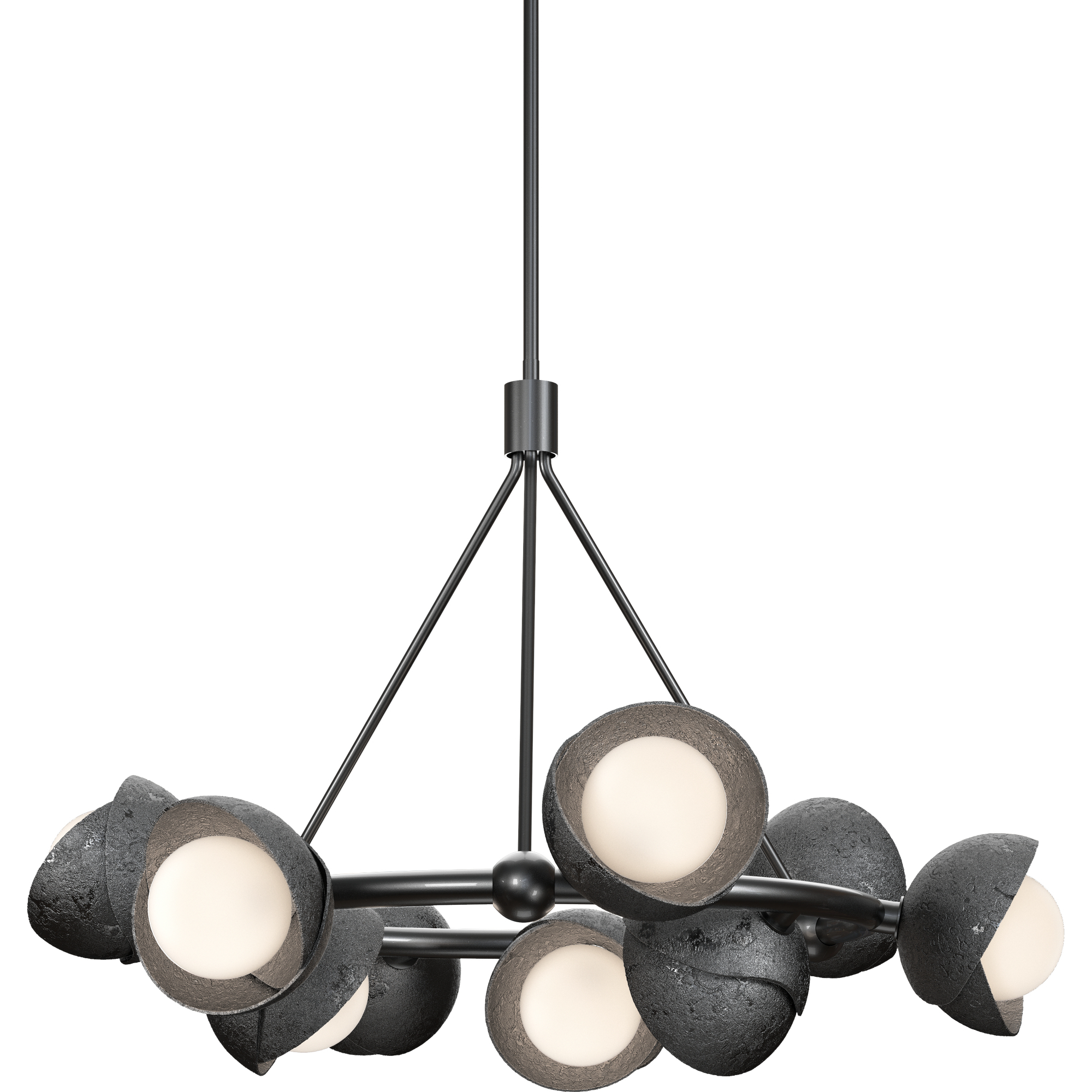Brooklyn 9 Light 32 inch Oil Rubbed Bronze with Clear Steel Ring Pendant Ceiling Light