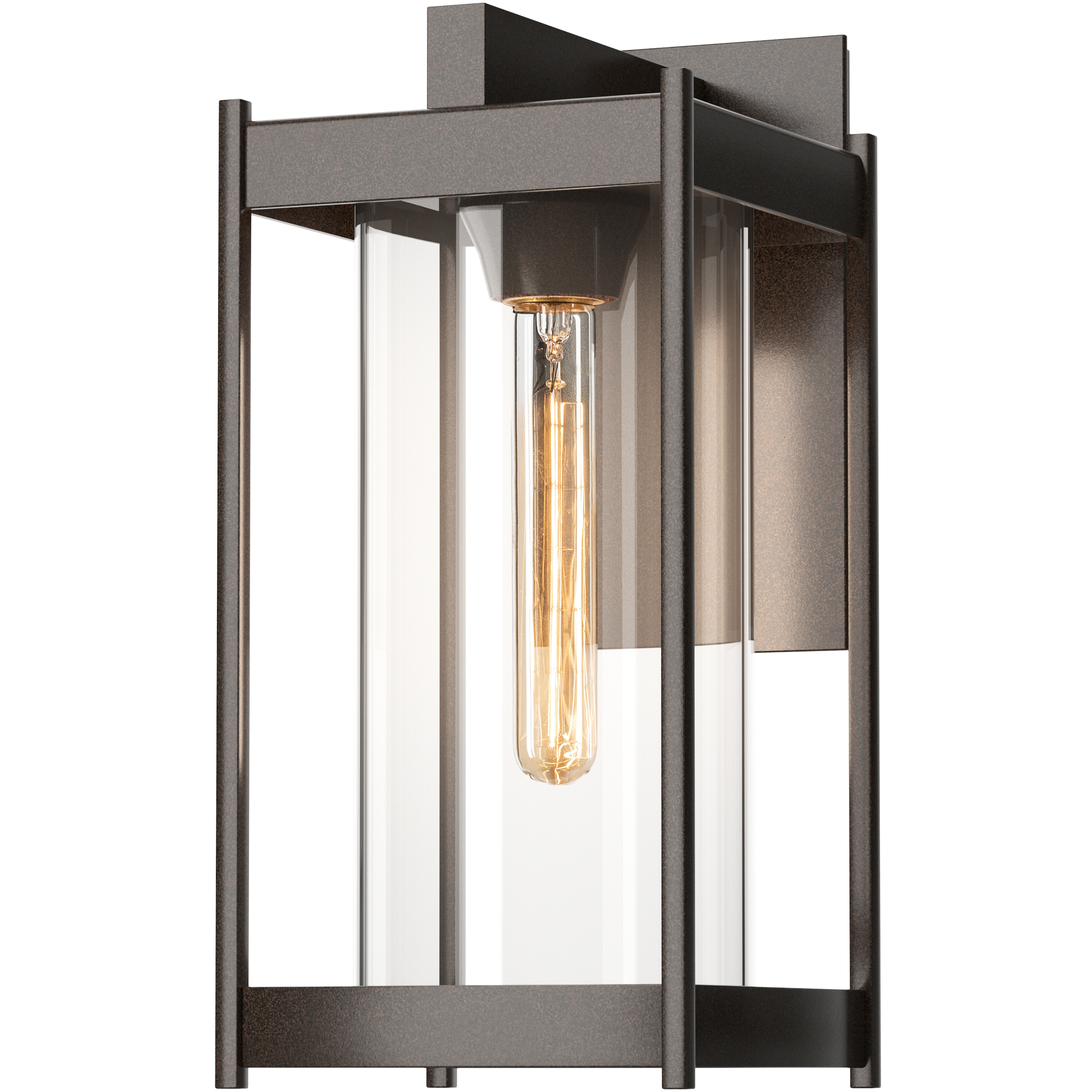 Hubbardton Forge Cela 1 Light 13.6 inch Coastal Bronze Outdoor Sconce in Clear, Medium 302021-1005 - Open Box
