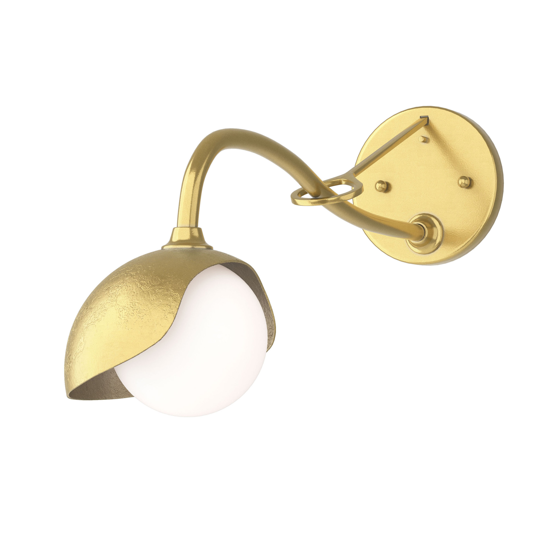 Brooklyn 1 Light 6 inch Modern Brass with Clear Steel Long-Arm Sconce Wall Light
