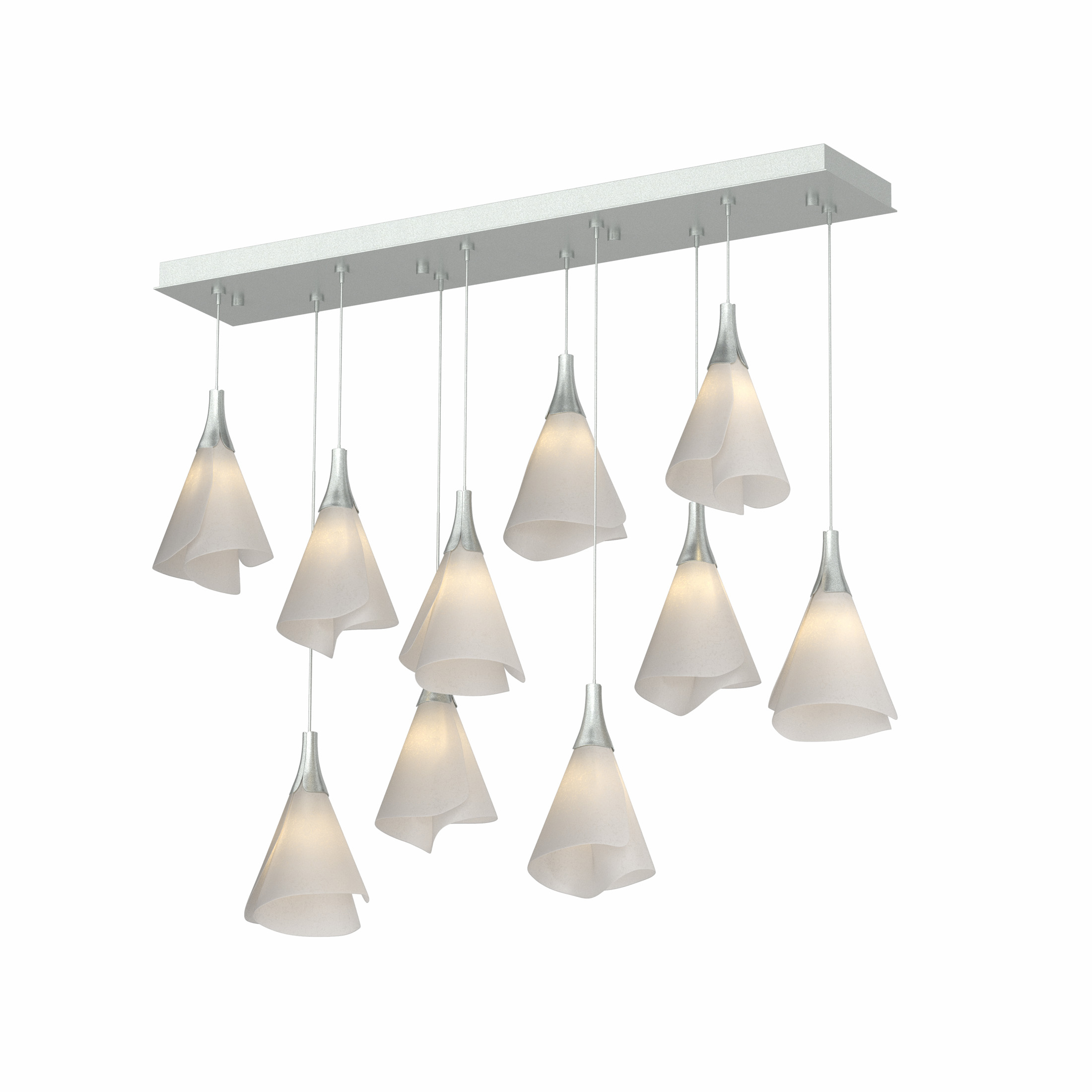 Mobius 10 Light 45.6 inch Vintage Platinum Pendant Ceiling Light, Rectangular - Open Box